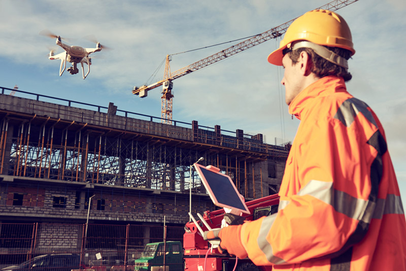 Drone Operated by Construction Worker — Drone Inspection in Cairns, QLD